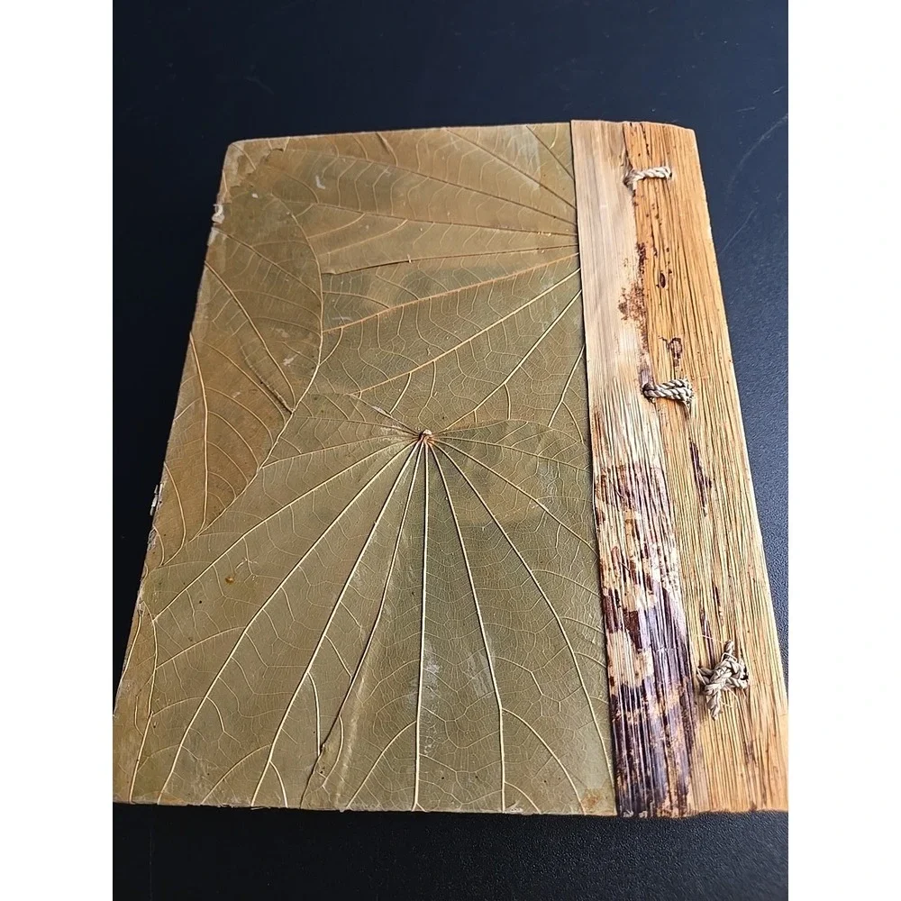 Boho Handmade Tree Bark Leaf Cover Blank Journal Scrapbook Photo‎ Twine Bound 9